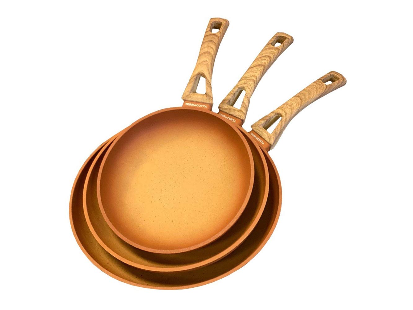 Neware TerraCotta Stone Coated Frying Pan 30cm (12 inch) 100% PFOA Free Non-Stick