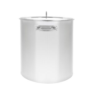 CONCORD Polished Stainless Steel Stock Pot Brewing Beer Kettle Mash Tun w/Flat Lid (60 QT)