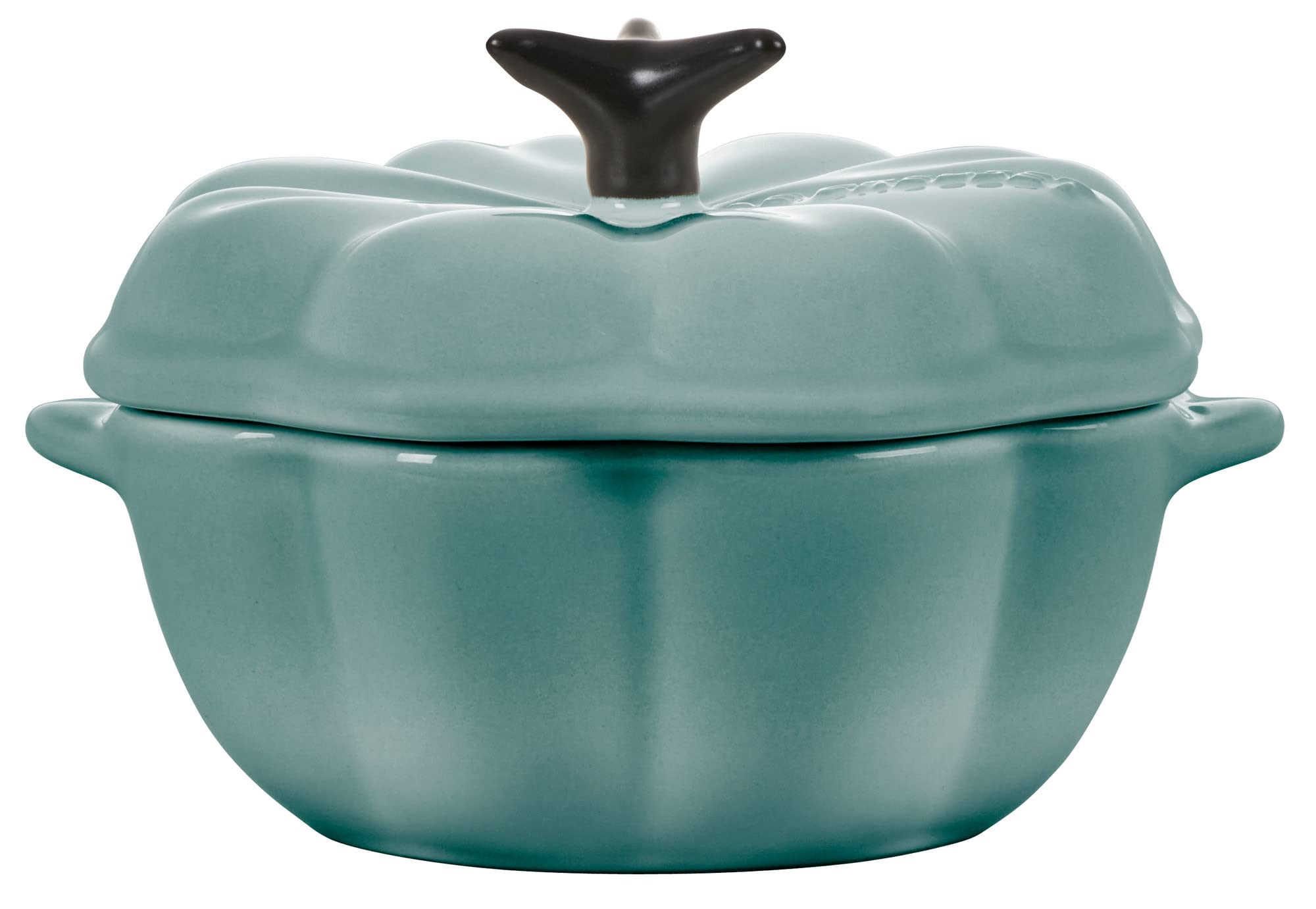 Le Creuset Stoneware Figural Pumpkin Petite Cocotte, 12oz, Sea Salt