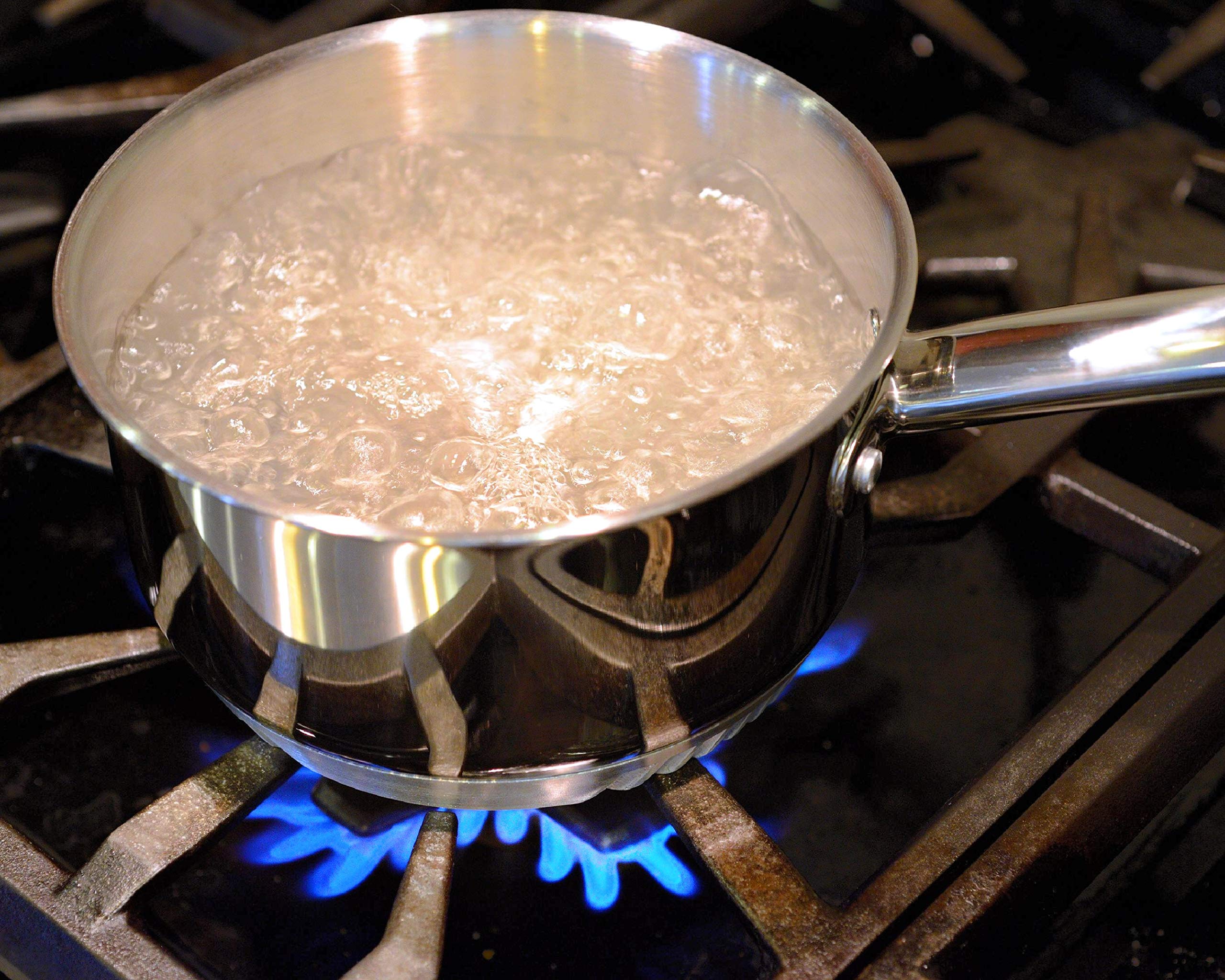 Turbo Pot® FreshAir™ Rapid Boil Stainless Steel 2 qt. Sauce Pan, time-and-energy saving cookware for gas stove Metallic
