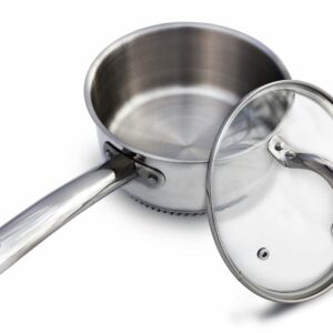 Turbo Pot® FreshAir™ Rapid Boil Stainless Steel 2 qt. Sauce Pan, time-and-energy saving cookware for gas stove Metallic