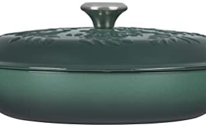 Le Creuset Olive Branch Collection Enameled Cast Iron Signature Braiser, 3.5 qt., Artichaut with Embossed Lid