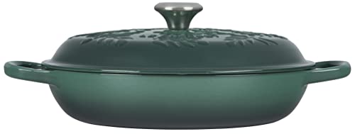 Le Creuset Olive Branch Collection Enameled Cast Iron Signature Braiser, 3.5 qt., Artichaut with Embossed Lid