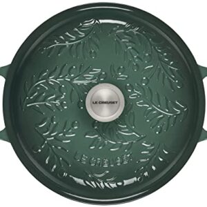 Le Creuset Olive Branch Collection Enameled Cast Iron Signature Braiser, 3.5 qt., Artichaut with Embossed Lid