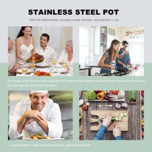 DOITOOL Stovetop Stainless Steel Pasta Pot with Strainer Lid, Nonstick Spaghetti Pot Noodles Cooking Pot for Cooking Pasta Noodle Veggie or Sauce, Sliver, 6.2X9.2