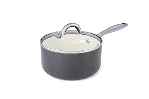 GreenPan Lima 3D 2 Quart Hard Anodized Non-Stick Ceramic Covered Saucepan