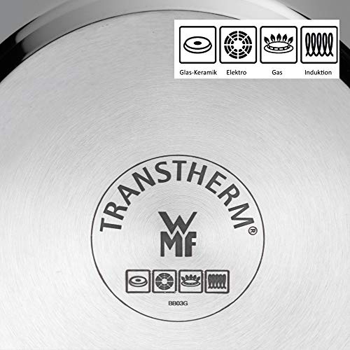 WMF Sauce pan Ø 16 cm Approx. 1,5l Pouring Rim Cromargan Stainless Steel Brushed Suitable for All Stove Tops Including Induction Dishwasher-Safe