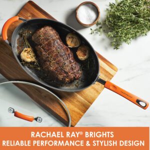 Rachael Ray Brights Hard Anodized Nonstick Pasta Pot/Stockpot/Stock Pot - 8 Quart, Gray & Brights Hard Anodized Nonstick Saute Pan/Frying Pan/Fry Pan - 5 Quart, Gray