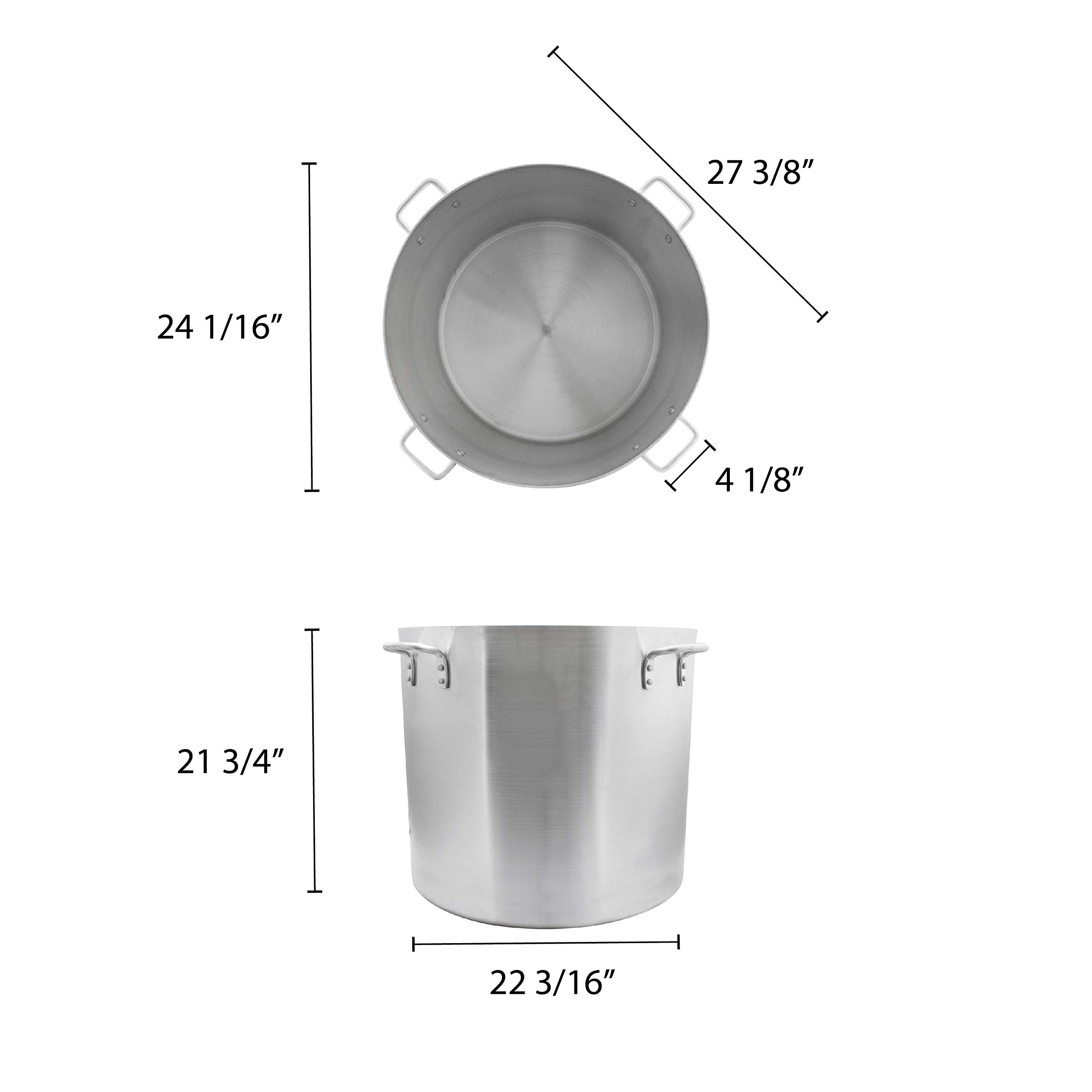 Thunder Group 160 Quart Aluminum Stock Pot