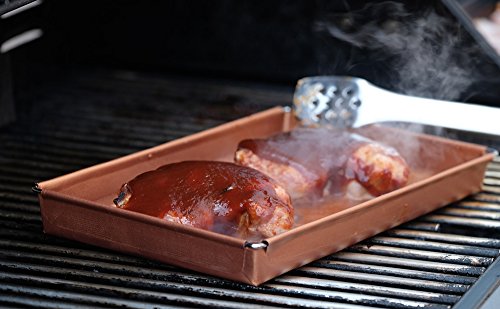 The Ove Glove BBQ & Oven Tray - Non-Stick, Reusable, and Easy to Clean Barbecue Grilling and Oven Accessory (Large, Copper)