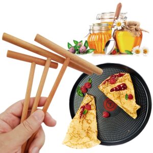 BestChoice Crepe Spreader Sticks 3 Set | 3 Pcs | 7inch, 5inch, 3.5inch Inches Crepe Spreader Sticks | Convenient Sizes to Fit Any Crepe Pan Maker - All Natural Handmade Beechwood T-Shape Construction