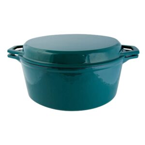taste of home® 7-quart enameled cast iron dutch oven with grill lid