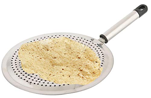 Stainless Steel Roasting Net,Stainless Steel Wire Roaster,Roaster,Cooking Rack for Papad and Khakras,For Baking Rotis and Parathas-Silver