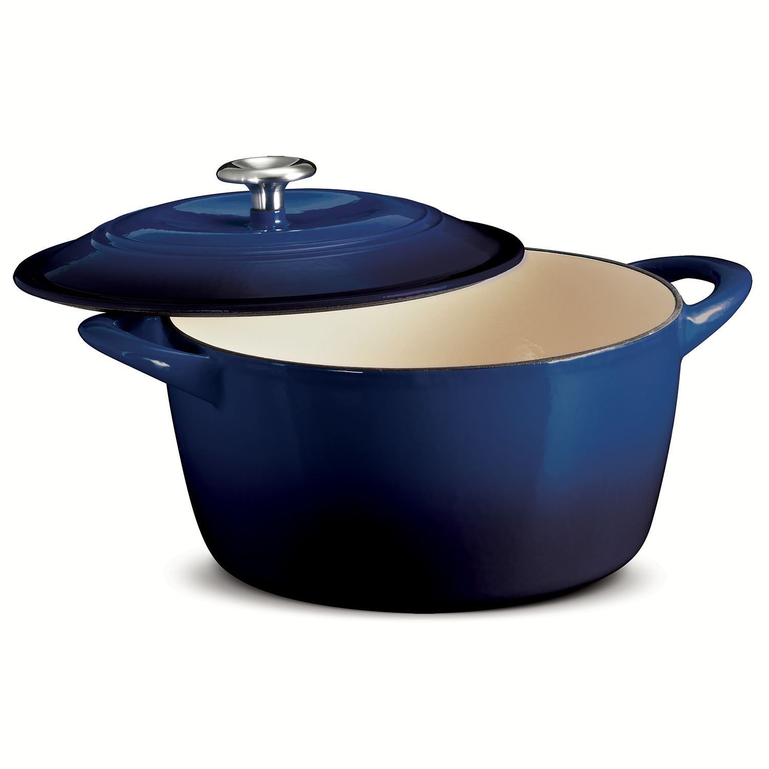 TRAMONTINA 6.5 Qt ROUND Dutch Oven Cobalt Blue Enameled Cast Iron