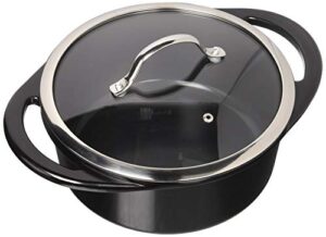 corvex stock pot with lid, large, black