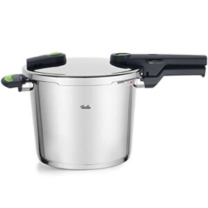 fissler vitaquick green pressure cooker - 6.3 qt - made in germany - for all cooktops - for gas & induction stovetop - safe & intuitive design - pressure cooker pot steel