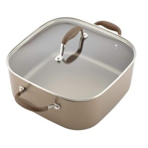 7-quart square dutch oven with lid umber