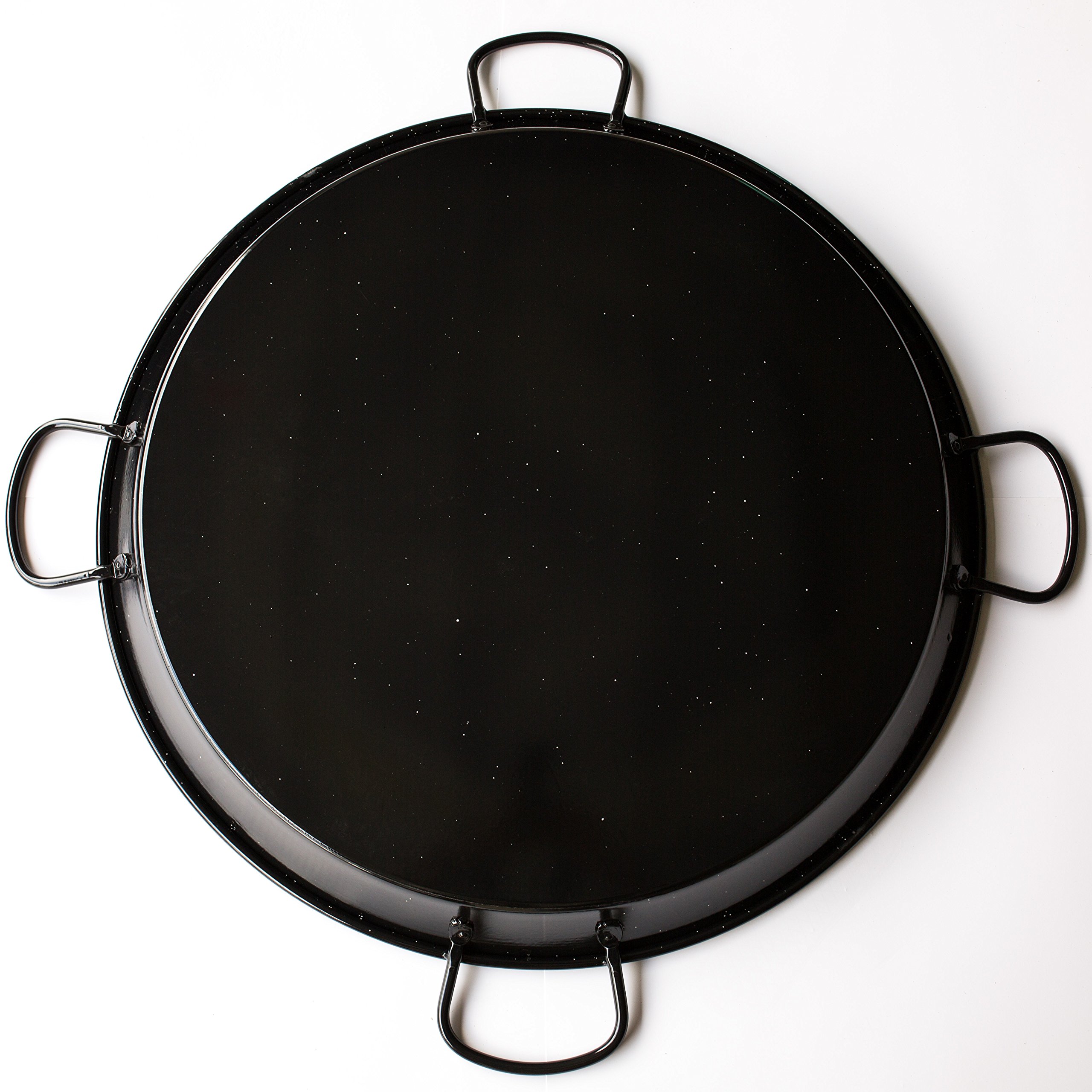 Vaello by Castevia Imports Paella Pan Enamelled + Paella Gas Burner and Stand Set - Complete Paella Kit for up to 40 Servings (Nonstick)