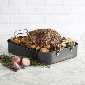 Chicago Metallic Non-Stick Roasting Pan, 12-Inch-by-16-Inch, Gray