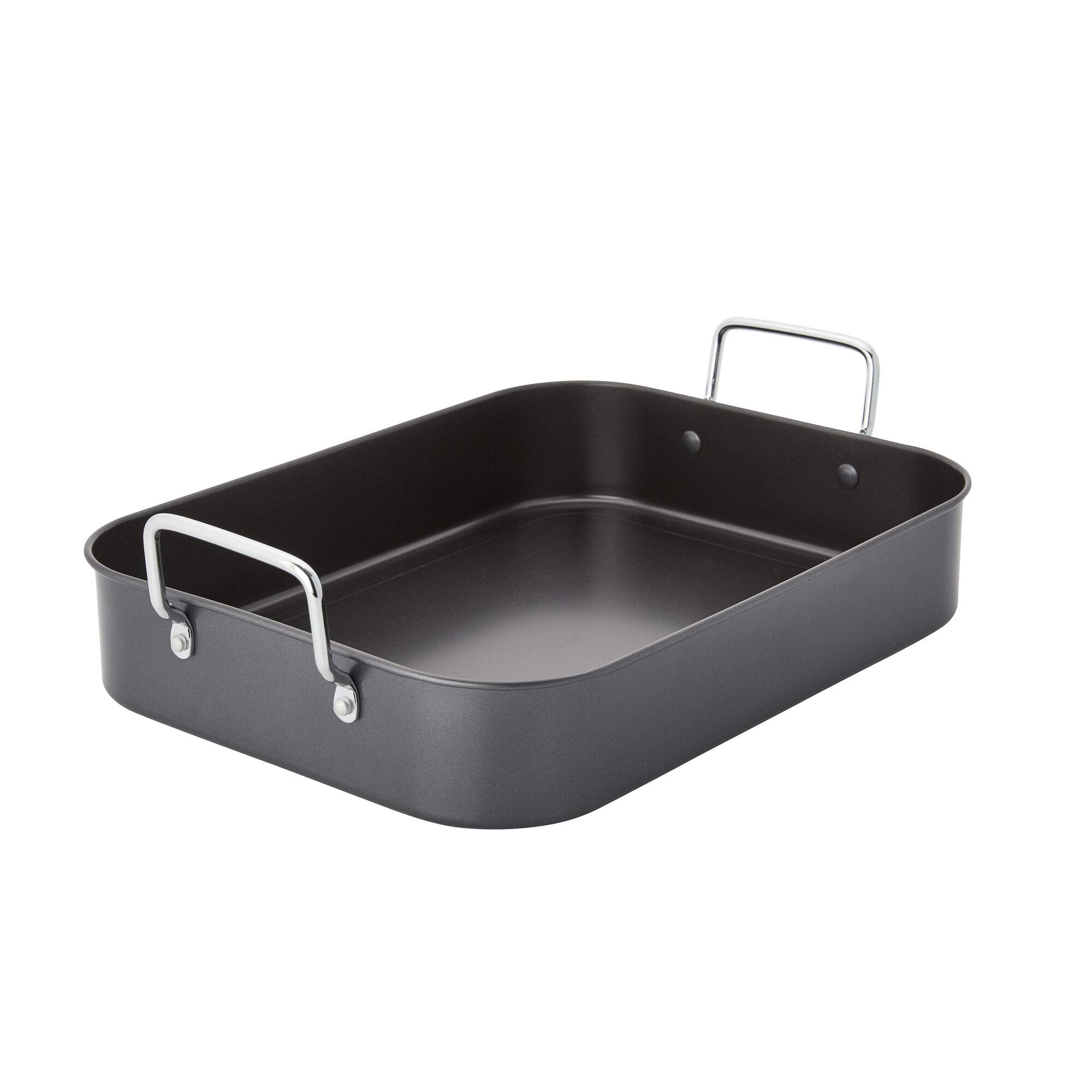 Chicago Metallic Non-Stick Roasting Pan, 12-Inch-by-16-Inch, Gray