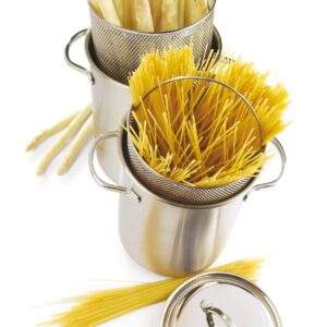Demeyere RESTO Stainless Steel Asparagus/Pasta Cooker Set, 4.7-Quart, Silver