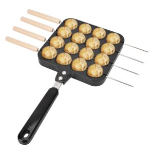 Takoyaki Cast Iron, Ableskeever Pan Cast Iron, Takoyaki Griddle Stuffed Pancake Maker for Making Munk, Takoyaki Grill Pan Plate for Authentic Danish Stuffed Pancakes