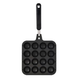 Takoyaki Cast Iron, Ableskeever Pan Cast Iron, Takoyaki Griddle Stuffed Pancake Maker for Making Munk, Takoyaki Grill Pan Plate for Authentic Danish Stuffed Pancakes