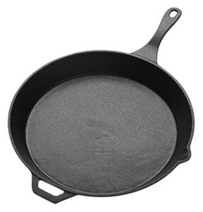 american metalcraft cis14 round cast iron fry pans, 14-inches