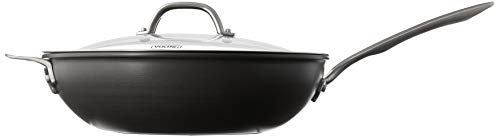 VIKING Culinary Hard Anodized Nonstick Chef Pan, 12 Inch, Includes Glass Lid & Ergonomic Stay-Cool Handle, Dishwasher, Oven Safe, Works on All Cooktops including Induction