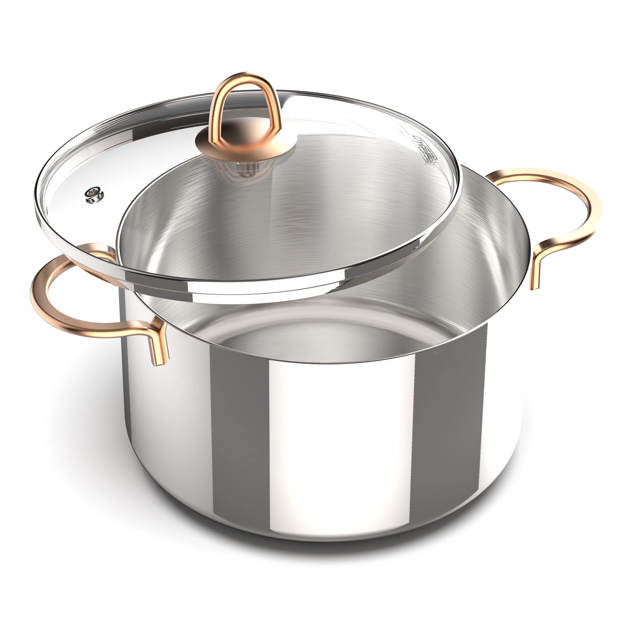 Ciwete Stainless Steel Stock Pot & Sacepan Set (8 Qt & 2 Qt)