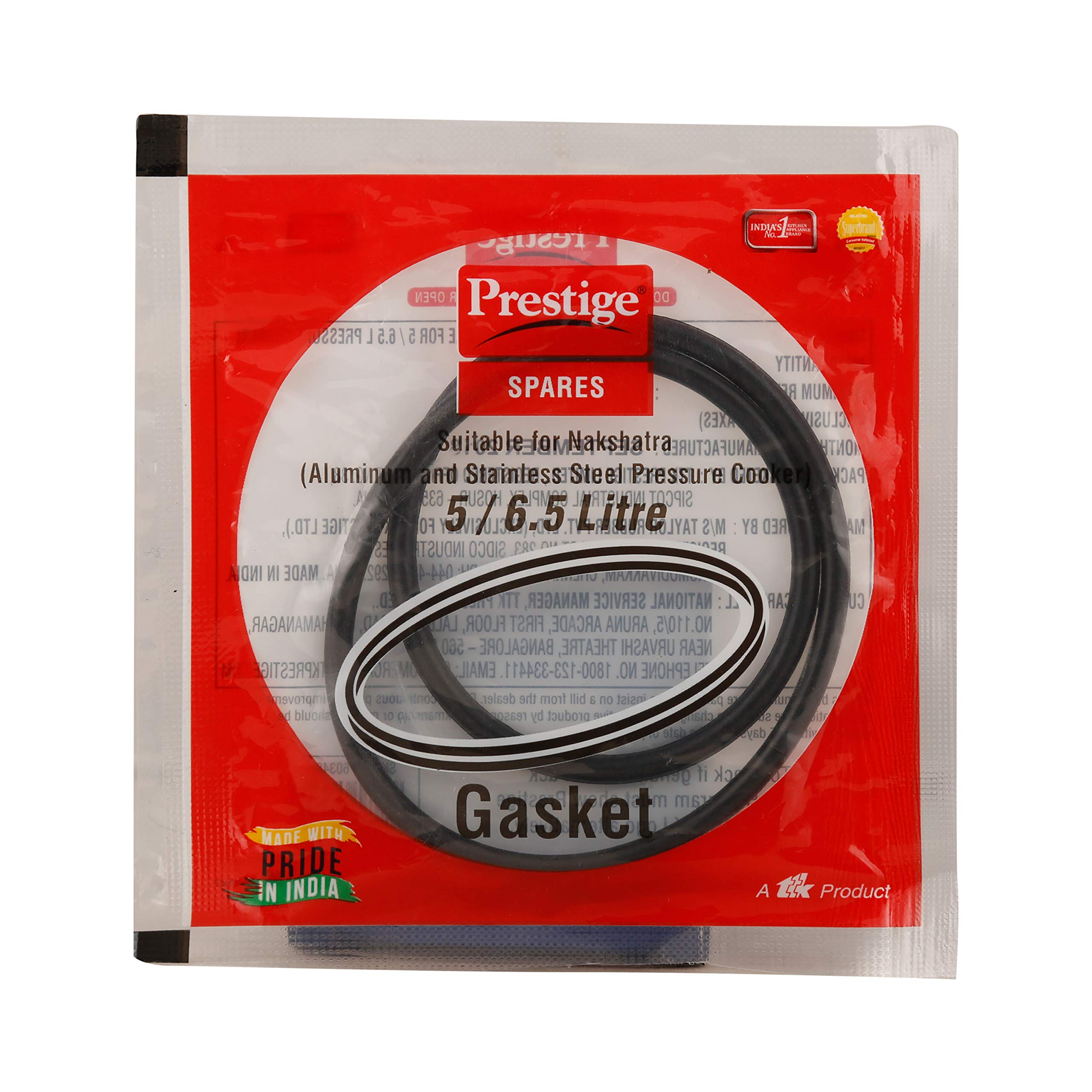 Prestige Nakshatra Gasket, 1 Piece (for 5/6.5 L Pressure Cooker)