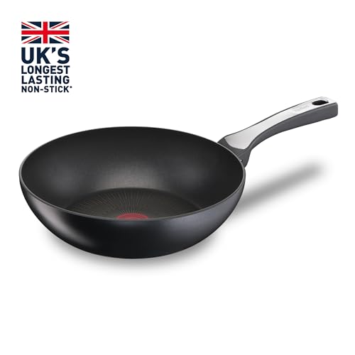 Tefal 28cm Wok Pan, Unlimited ON, Non- Stick Induction, Aluminium, Exclusive