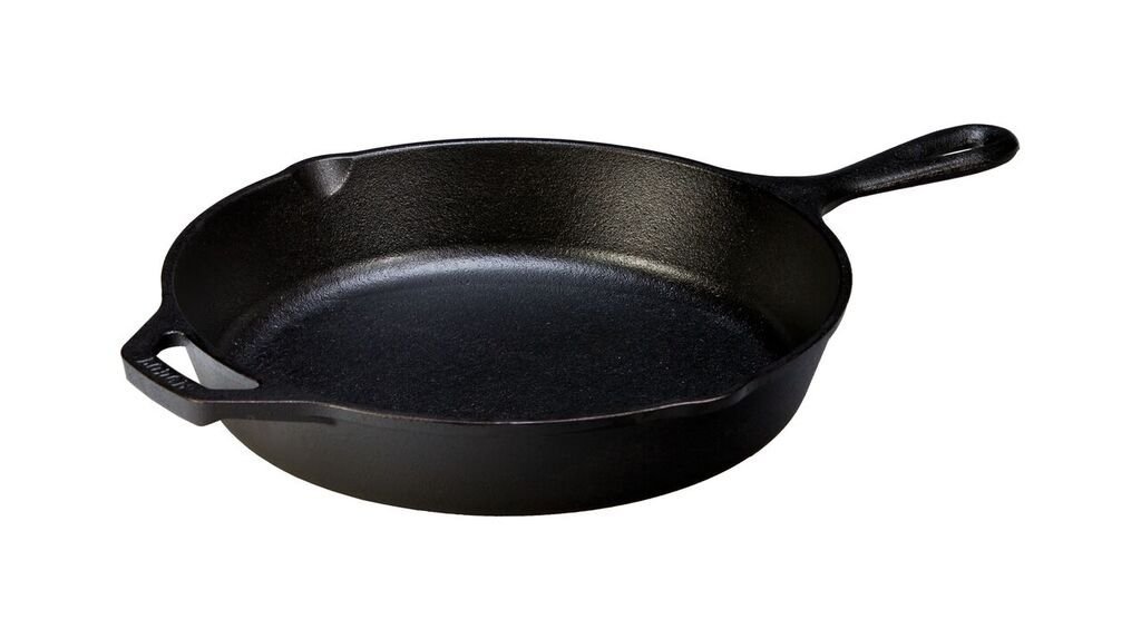 Lodge 10.25 Inch Cast Iron Pre-Seasoned Skillet – Signature Teardrop Handle - Use in the Oven, on the Stove, on the Grill, or Over a Campfire, Black & ASAHH41 Silicone Assist Handle Holder, Red