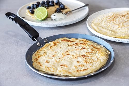 MasterClass Master Class Ceramic Non-Stick Induction Ready 24cm Eco Crêpe Pan, Silver