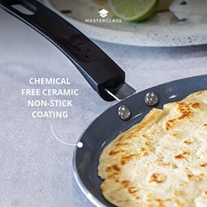 MasterClass Master Class Ceramic Non-Stick Induction Ready 24cm Eco Crêpe Pan, Silver