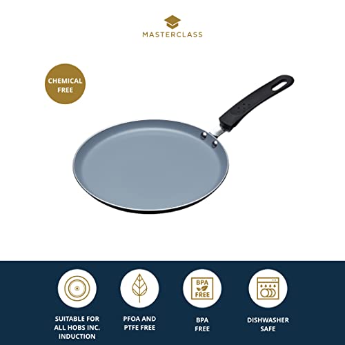 MasterClass Master Class Ceramic Non-Stick Induction Ready 24cm Eco Crêpe Pan, Silver