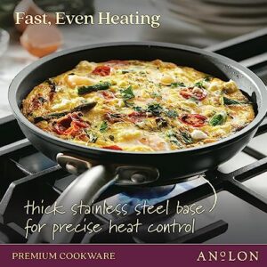 Anolon Accolade Forged Hard Anodized Nonstick Frying Pan/Skillet, 8 Inch, Moonstone Gray