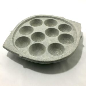 Ancient Cookware, Indian Soapstone Paniyaram Maker - 10 pit