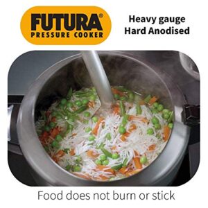 Futura Hawkins 3-Litre Hard Anodized Induction Compatible Pressure Cooker, Small, Black