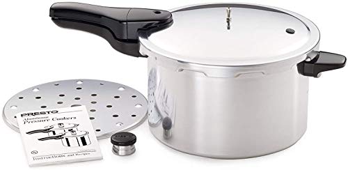 Presto 8-Quart Aluminum Pressure Cooker, Silver