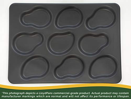 LloydPans Egg Pan, 12.88 x 17.88 Inch 9-Cavity Irregular Egg Pan, Pre-Seasoned PSTK