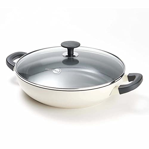 GreenPan SmartShape Healthy Ceramic Nonstick, 11" Everyday Pan with Lid, PFAS-Free, Dishwasher Safe, Cream