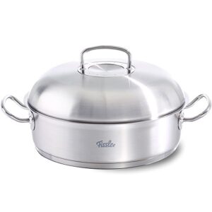 fissler original-profi collection 2019 stainless steel round roaster with lid, 5.1 quart