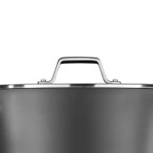 Calphalon Premier 8 Quart Hard Anodized Aluminum Nonstick Multi-Pot Cookware with Tempered Glass Lid and Steamer Inserts, Black