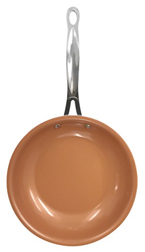 Gotham Steel Ceramic and Titanium Nonstick Fry Pans, Red, 11"