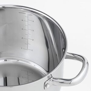 IKEA Thick Base/Aluminium/Stainless Steel Pot with lid,5L_Sold by Bunnings Home