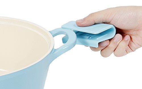 Neoflam Retro 2qt Non-Stick Ceramic Coated Low Stockpot with Integrated Steam Vent Glass Lid, Silicone Hot Handle Holder Included, Saute Pot, Casserole, Dutch Oven, Cookware for Pasta, Stew, Mint Blue