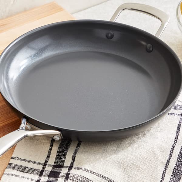 Sur La Table Classic Hard Anodized Ceramic Nonstick Skillet, 12", Aluminum