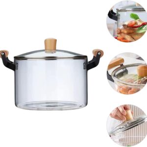 Cooking Pot Cooking Pot Pot Glass Pot Noodle Pot Transparent Glass Pot Heat-resistant Soup Pot Porridge Pan Home Cooking Pot 2.5L Cooking Pot Cooking Pot Glass Pot Pot Glass Saucepan