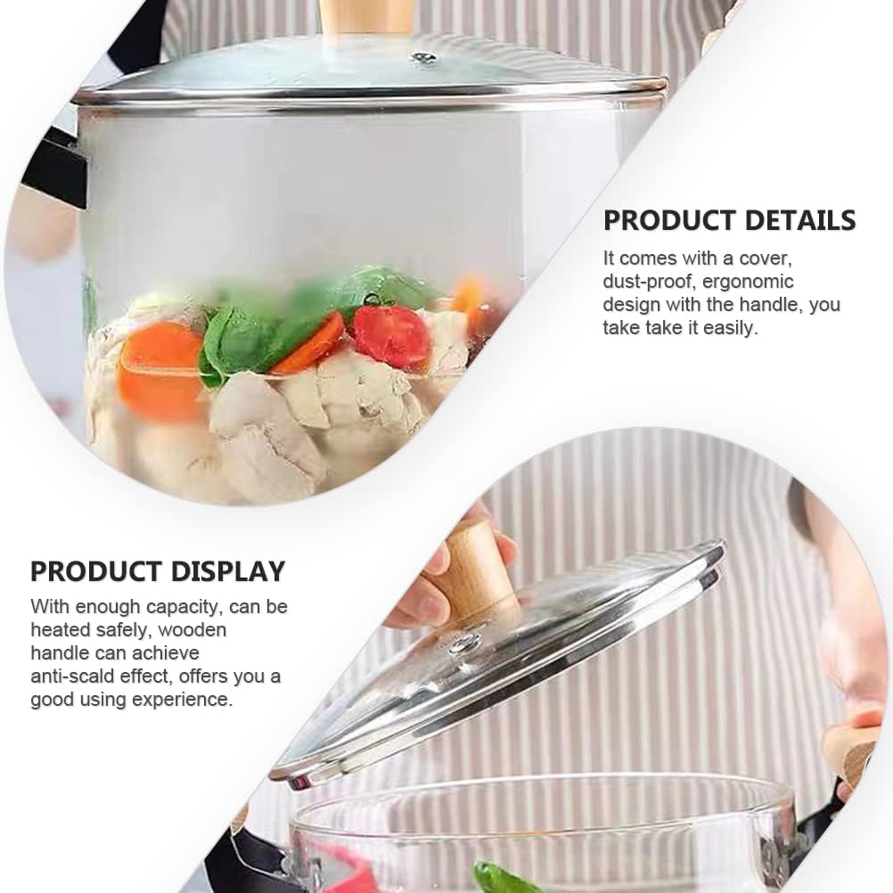 Cooking Pot Cooking Pot Pot Glass Pot Noodle Pot Transparent Glass Pot Heat-resistant Soup Pot Porridge Pan Home Cooking Pot 2.5L Cooking Pot Cooking Pot Glass Pot Pot Glass Saucepan